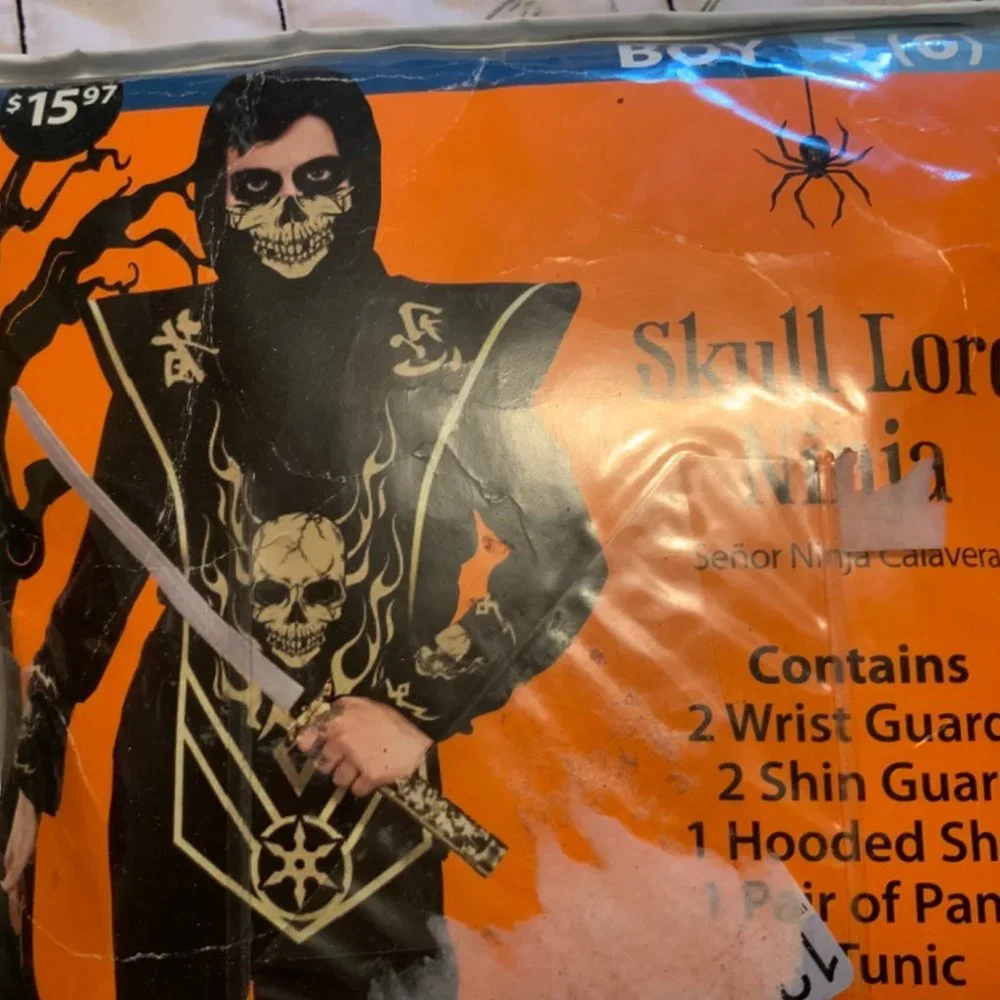 Halloween Costume Skull  Lord Ninja Boys Size Sm(6)